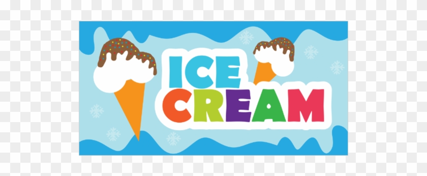 Blank Ice Cream Vinyl Banner - Blank Ice Cream Vinyl Banner #1644890