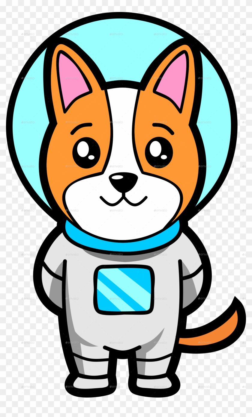 Space Dog Mascot By Crapit - Cute Space Dog #1644955