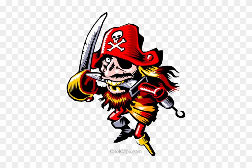 Cartoon Pirate Royalty Free Vector Clip Art Illustration - Fdny Red Hook Raiders #1645057