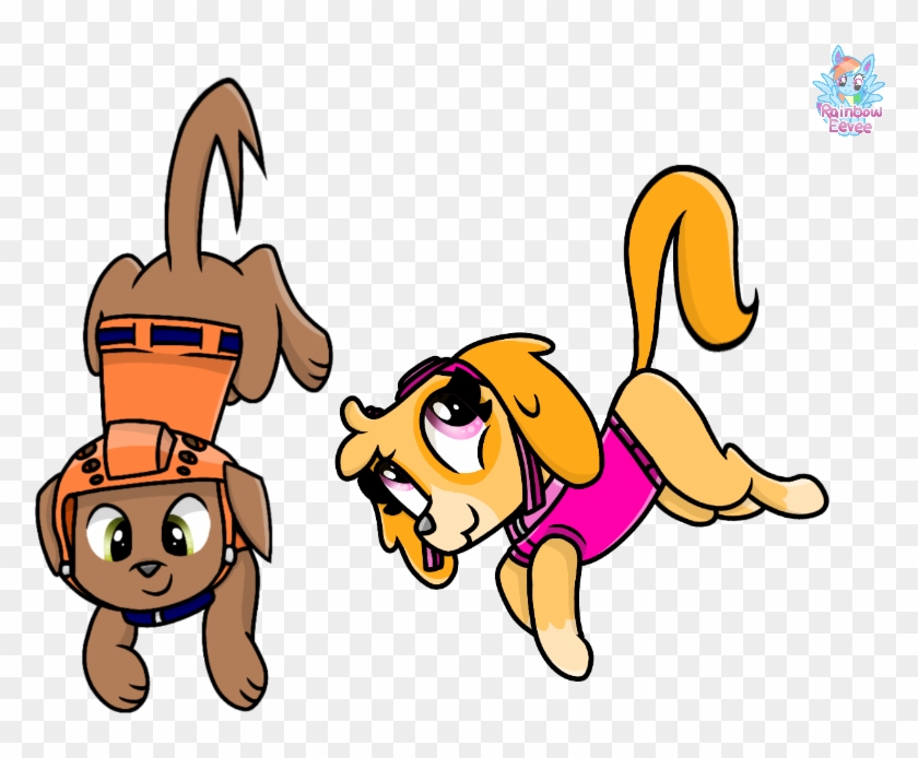 Floating Paw Patrol By Rainboweevee-da - Cartoon #1645137