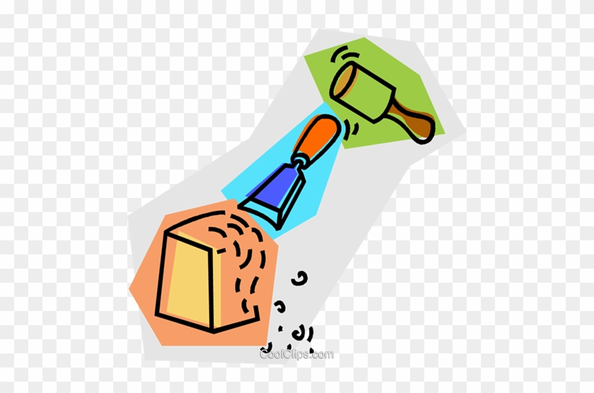 Chisel And Rubber Mallet Royalty Free Vector Clip Art - Chisel And Rubber Mallet Royalty Free Vector Clip Art #1645233