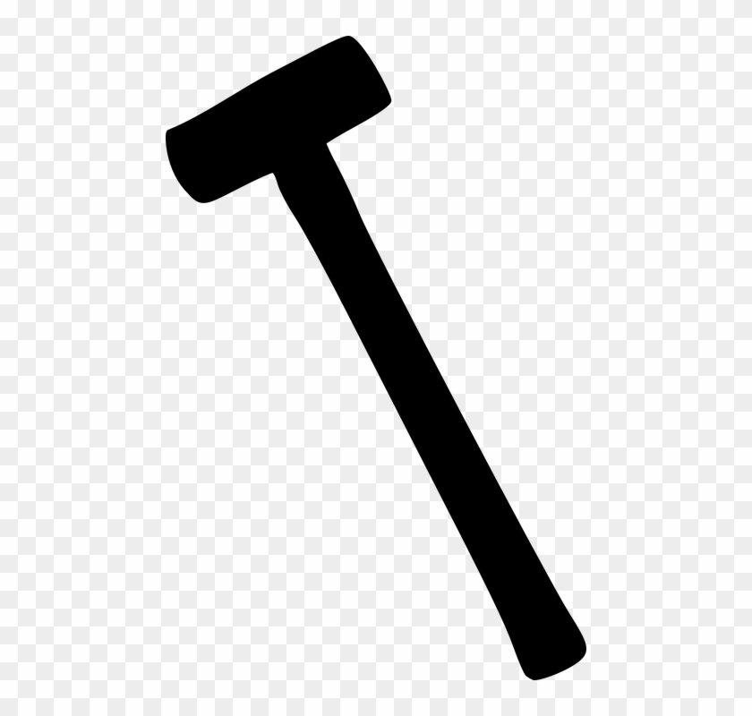 Sledge Hammer, Hammer, Silhouette, Tool, Sledgehammer - Clipart Sledge Hammer #1645240