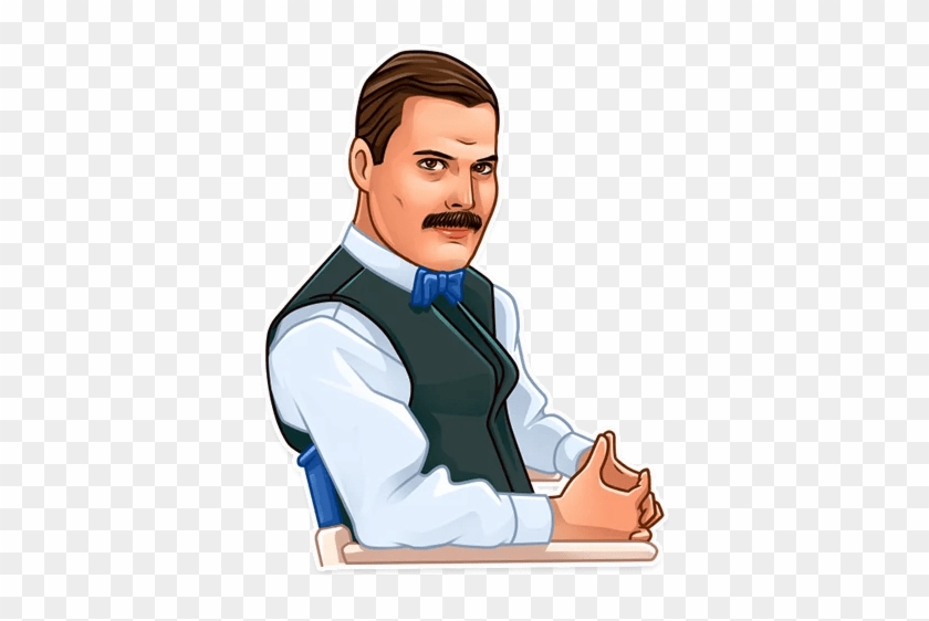 “freddie Mercury” Stickers Set For Telegram - Sitting #1645300