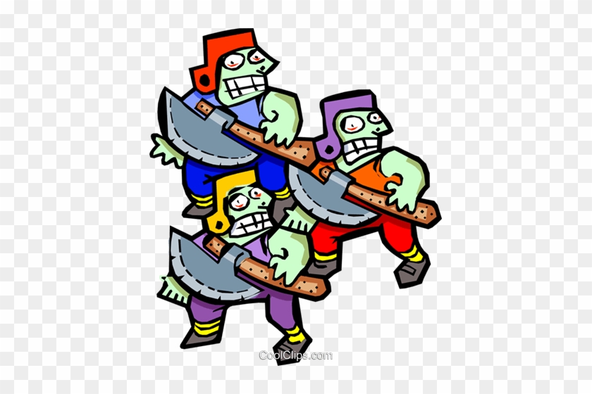 Three Axe Men - Cartoon #1645527