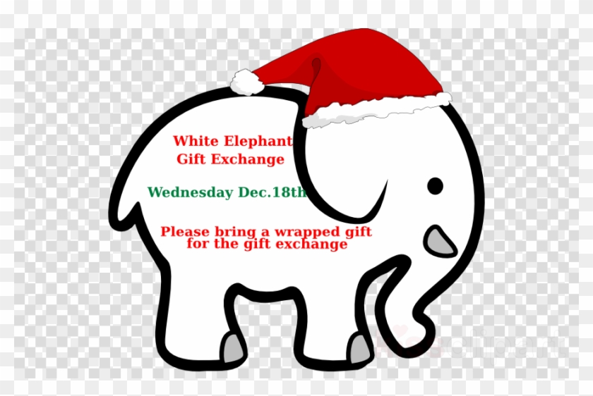 White Elephant Gift Clipart Santa Claus White Elephant - Logo Beauty Salon Free #1645601
