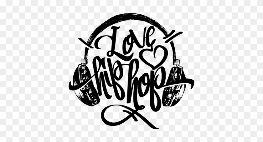 I Love Hiphop T-shirt Hashtagbay - Calligraphy #1645637