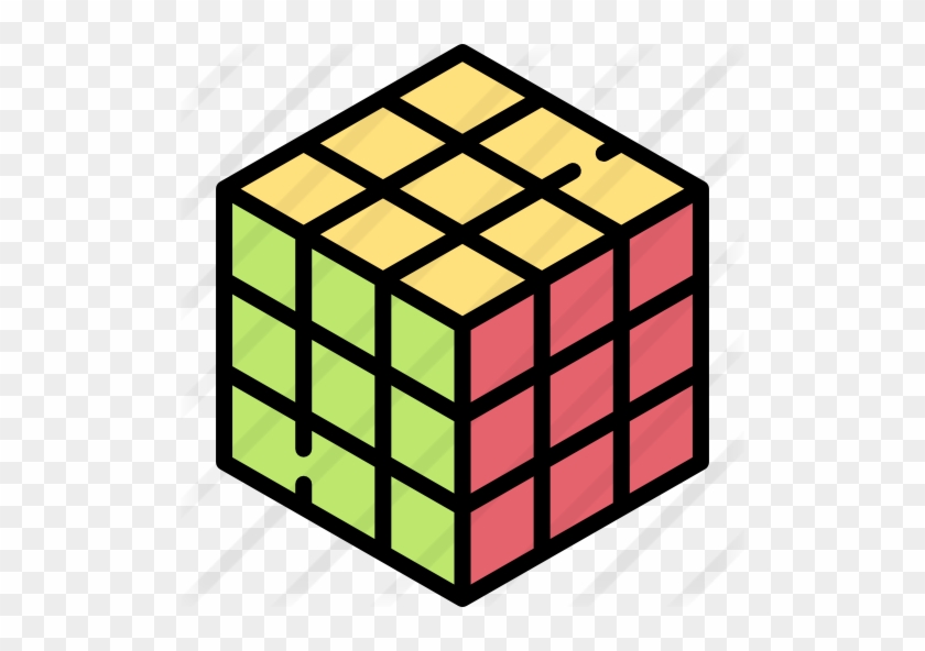 Rubik Free Icon - Coloring Page Rubiks Cube #1645799