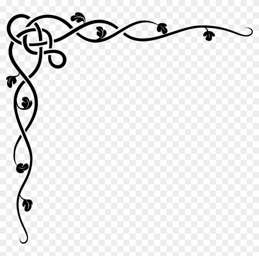 Corner Clipart Squiggle - Corner Border Black And White #1645911