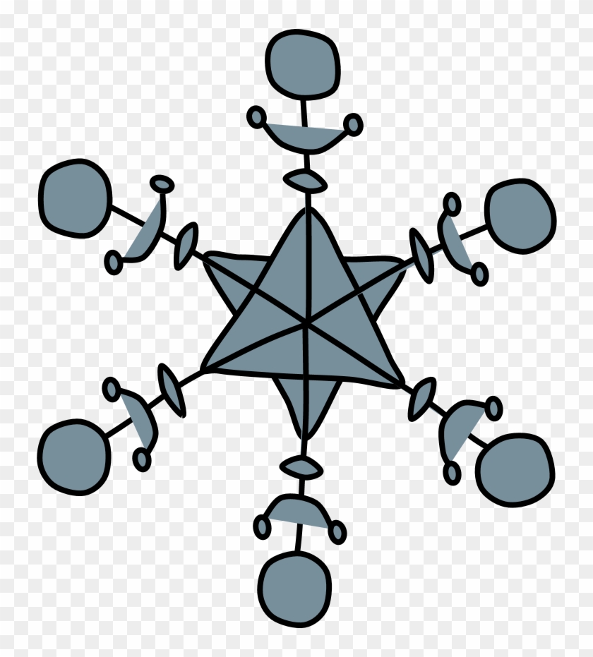 Star Of David Snowflake, Silver, - Star Of David Snowflake, Silver, #1646103