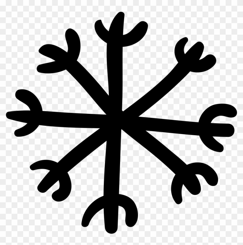 Hand Svg Library Techflourish - Simple Hand Drawn Snowflake #1646107