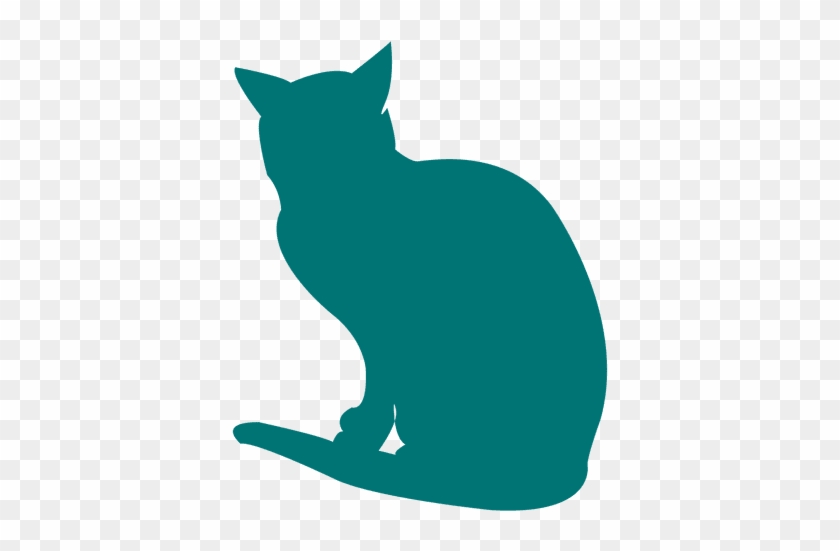 Picture Transparent Library Cat Sitting Clipart - Transparent Silhouette Cat Png #1646126