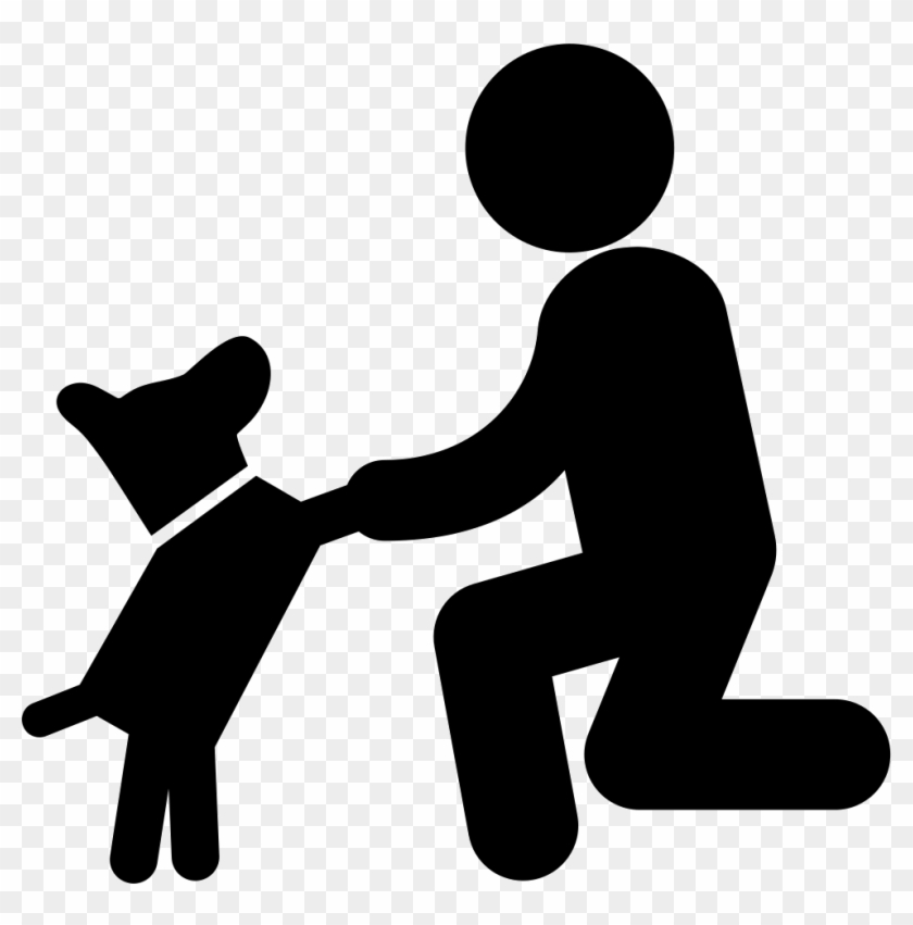 Pets Clipart Human Animal - Dog And Human Icon #1646134