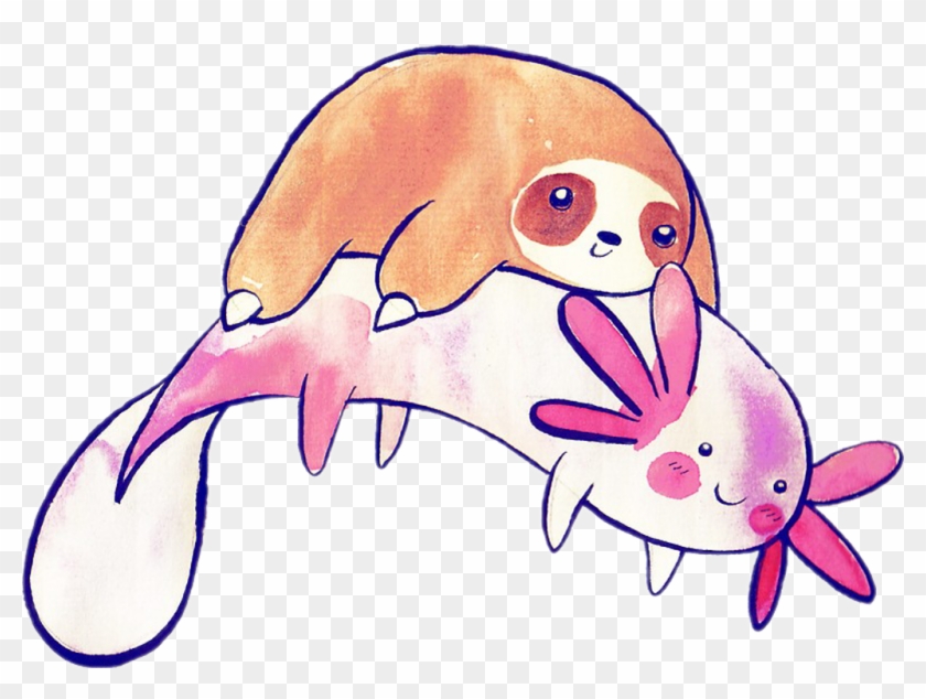 Art Sticker - Axolotl Water Color #1646246