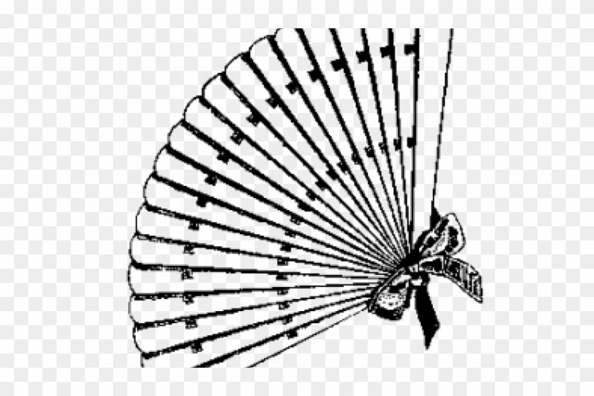 Fan Clipart Black And White - Hand Fan Clipart Black And White #1646487