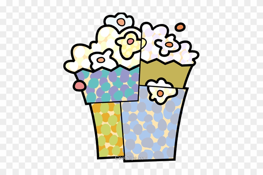 Overflowing Bag Of Popcorn Royalty Free Vector Clip - Overflowing Bag Of Popcorn Royalty Free Vector Clip #1646659