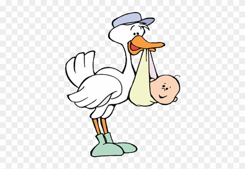 Baby And Stork Clipart #1646994