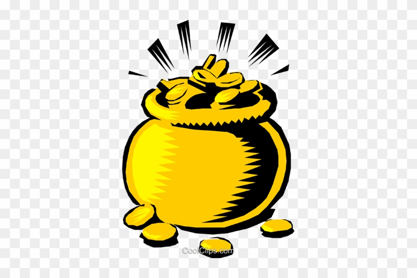 Pot Of Gold Royalty Free Vector Clip Art Illustration - Strike Pot Bowling Rules #1647114