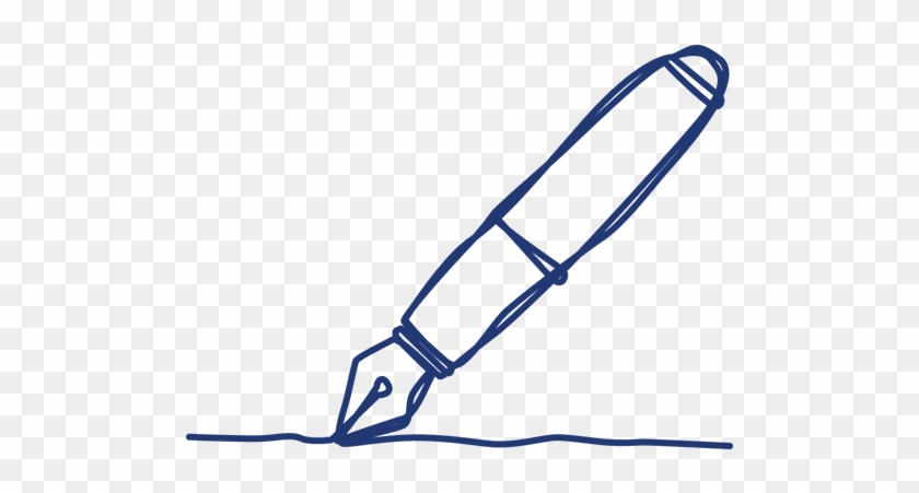 Line Drawing Of Pen #1647138