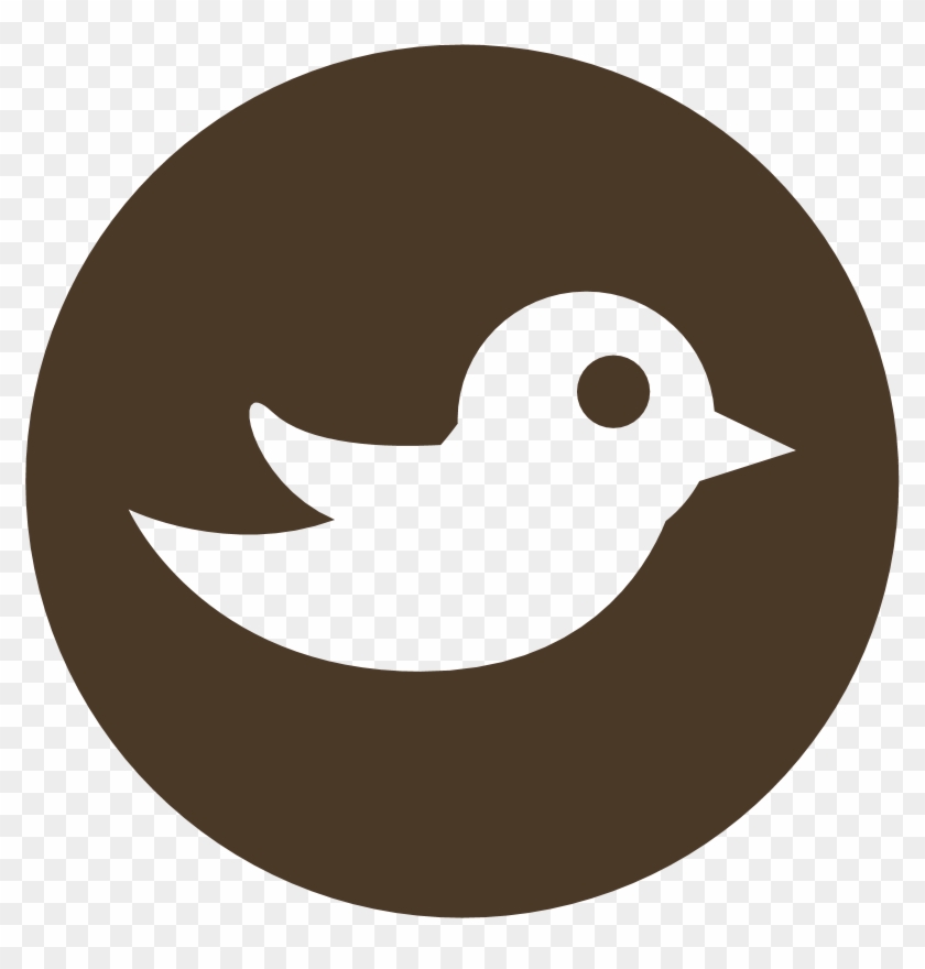 Share On Twitter - Twitter Icon Vector Brown #1647217