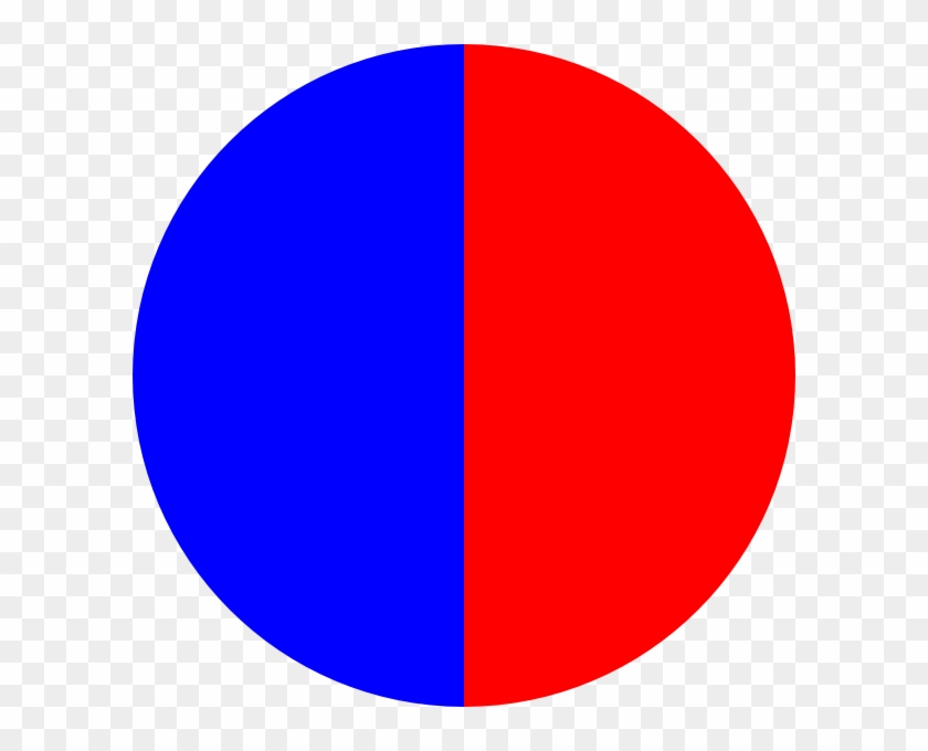 Yinyang Blue Red Clip Art - Circle #1647323