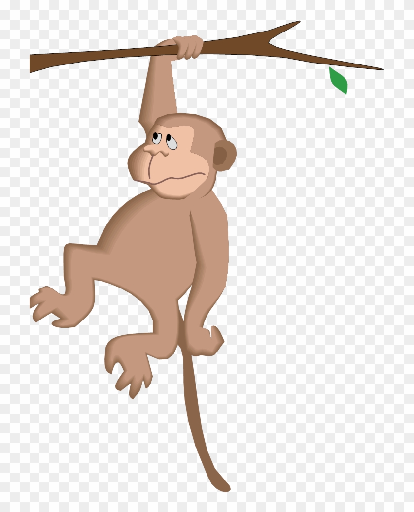 As You Say The Rhyme Let The Alligator Eat A Monkey - Monkey Hanging From Tree Cartoon #1647469