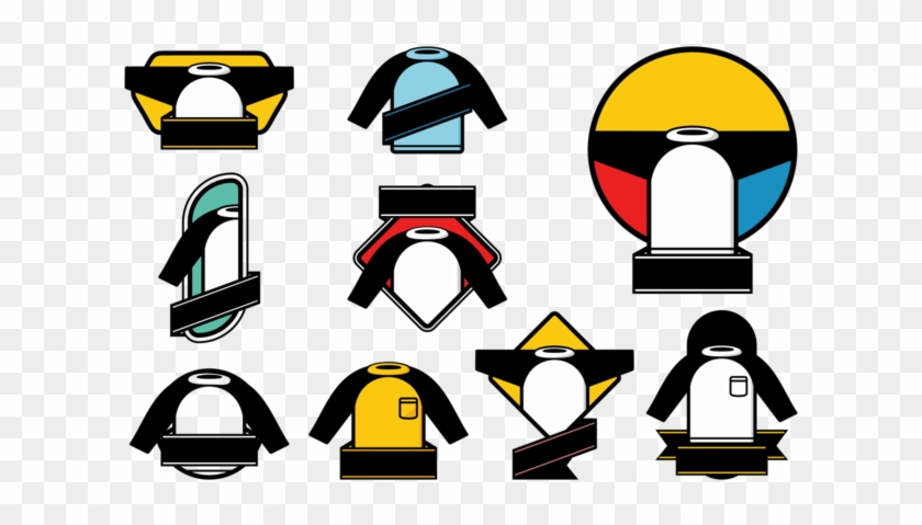 Raglan Banner Template Vectors - Raglan Banner Template Vectors #1647614