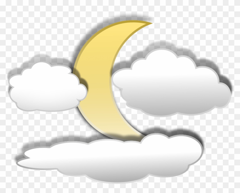 Moon Pictures Clip Art - Cloudy Moon Clipart #1647671