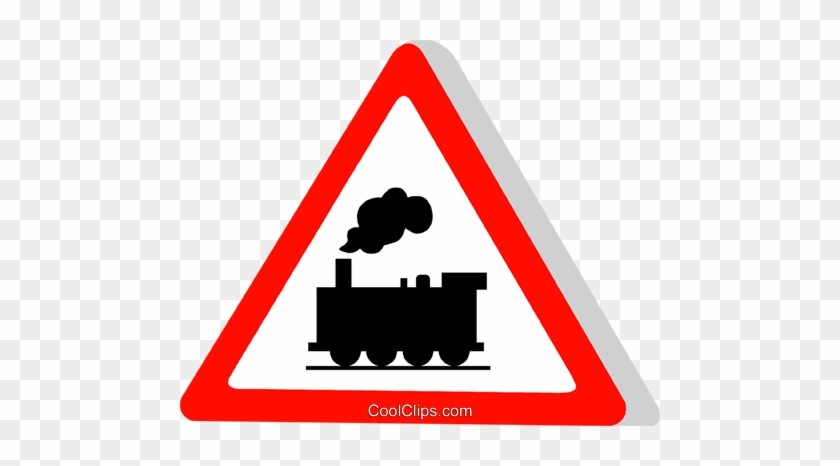 Eu Traffic Sign, Train Crossing Royalty Free Vector - Train Sign #1647841