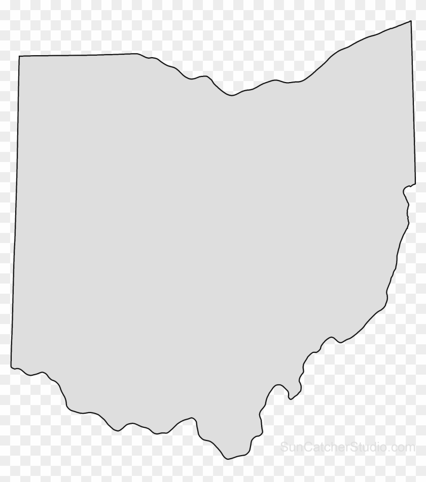 Ohio Map Outline Png Shape State Stencil Clip Art Scroll - Vote 2018 Ohio #1647961