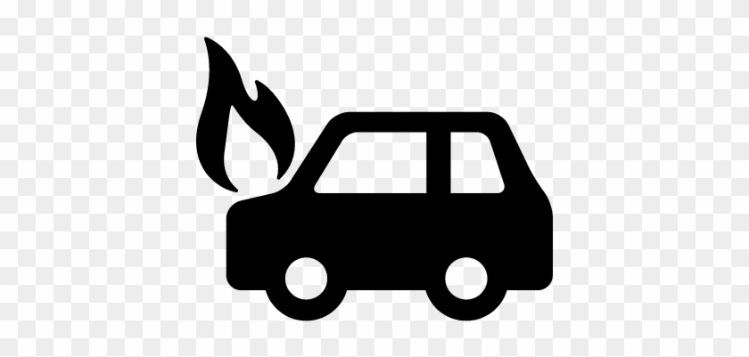 Car On Fire Vector - Vehicle Fire Clip Art #1647984