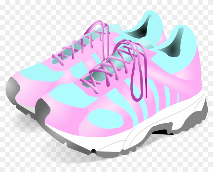 Free Pink Shoes Cliparts Download Clip Art Baby Tennis - Woman Sport Shoes Png #1648036