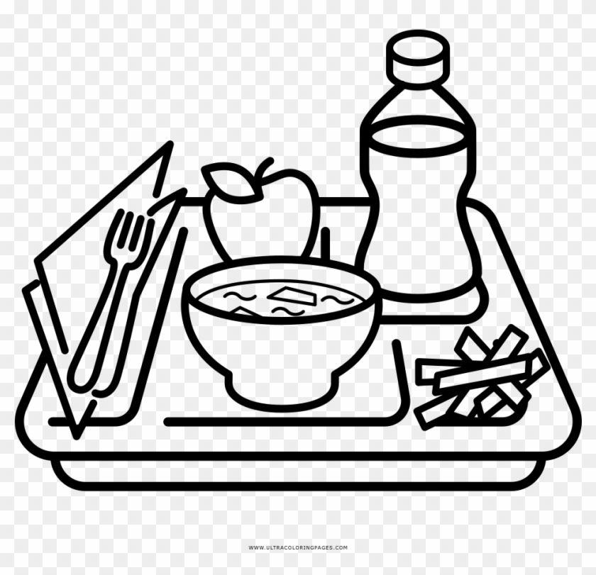 meal clipart black and white