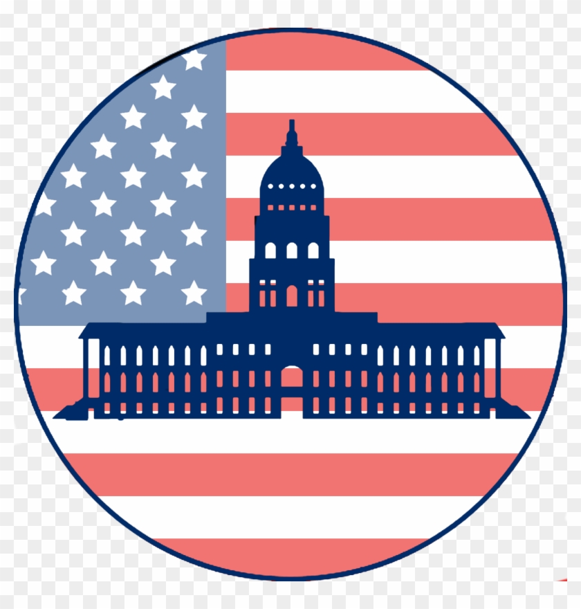 You Have Been To 0 Of The 50 Us State Capitol Buildings - Us Flag In A Circle #1648236