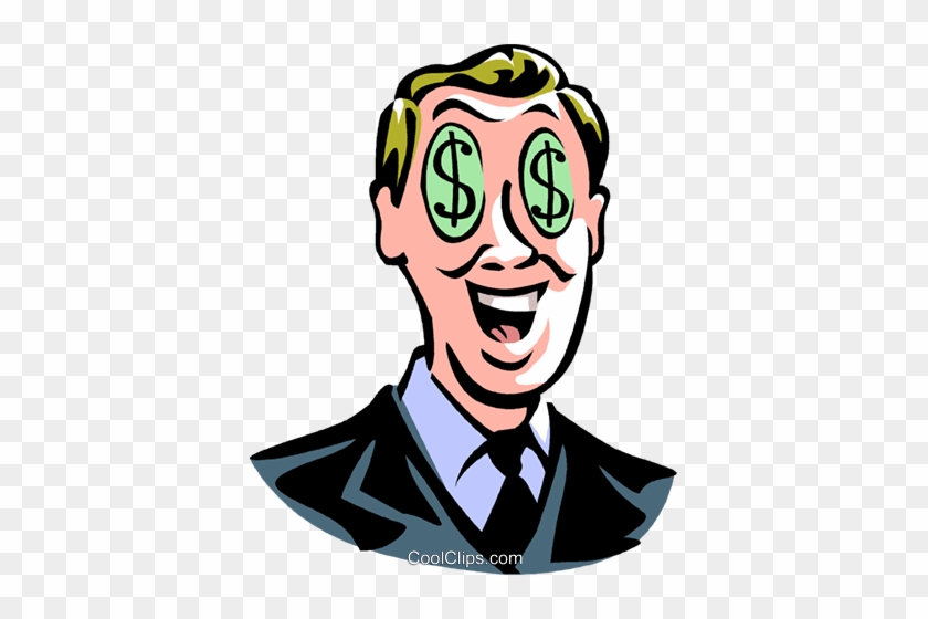 Deluxe Cash Background Man With Dollar Sign Eyes Royalty - Man With Dollar Signs In Eyes #1648312