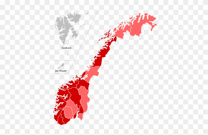 2009 10 Flu Pandemic In Norway - Norway Map #1648386