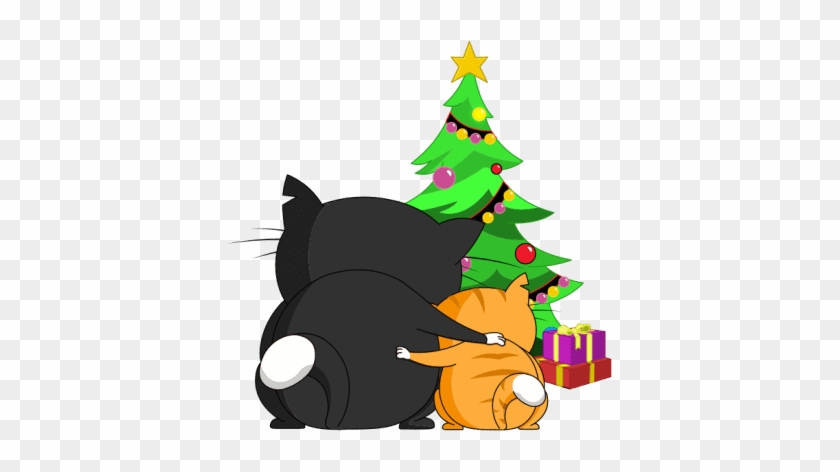 Silly Darn Cat Messages Sticker-6 - Christmas Tree #1648400