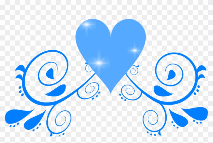 Blue Heart Swirl Clip Art At Clkercom Vector Clip Art - Wedding Clip Art Blue #1648991