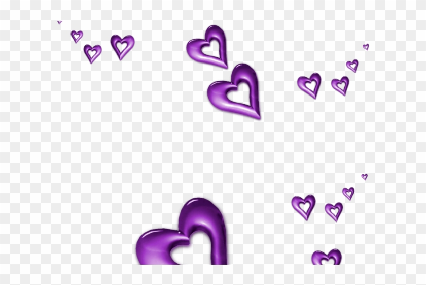Purple Clipart Divider - Clipart Purple Hearts #1648994