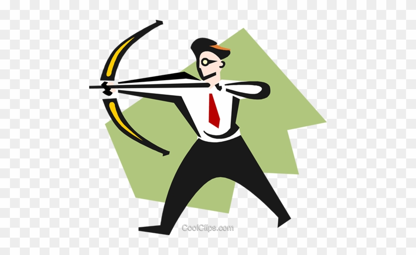 Aiming High Royalty Free Vector Clip Art Illustration - Objective Cartoon #1649004