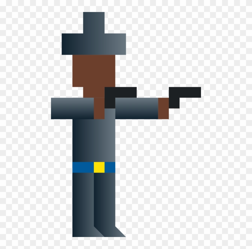 Firearm Cowboy Action Shooting Western - Pixel Art With Guns Transparent Background #1649123