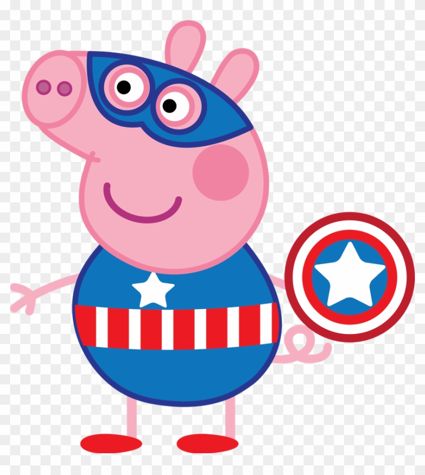 George's Captain America By Huuthuat - Peppa Pig #1649158