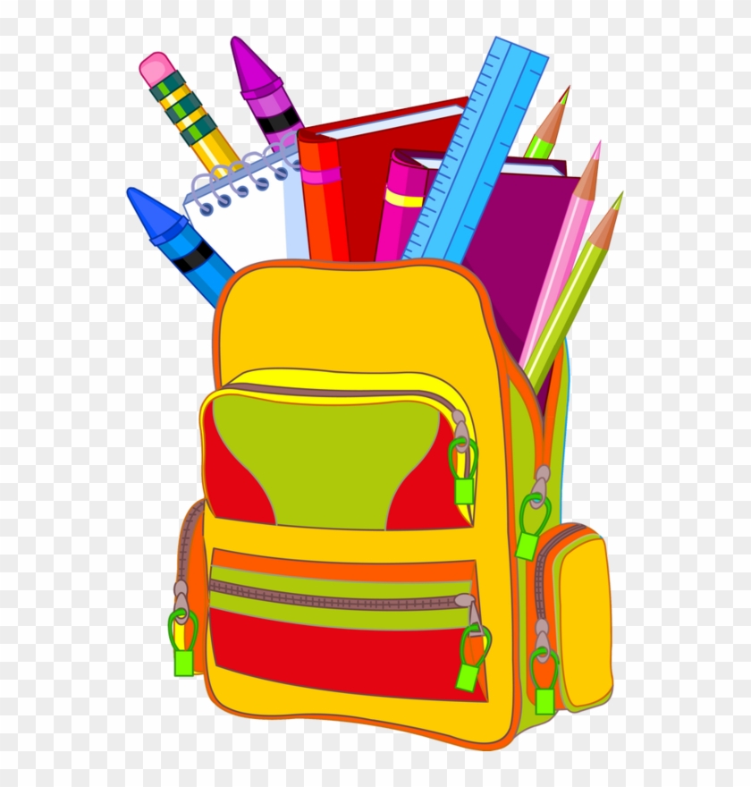 Open Backpack Clipart - Bring Materials To Class #1649300