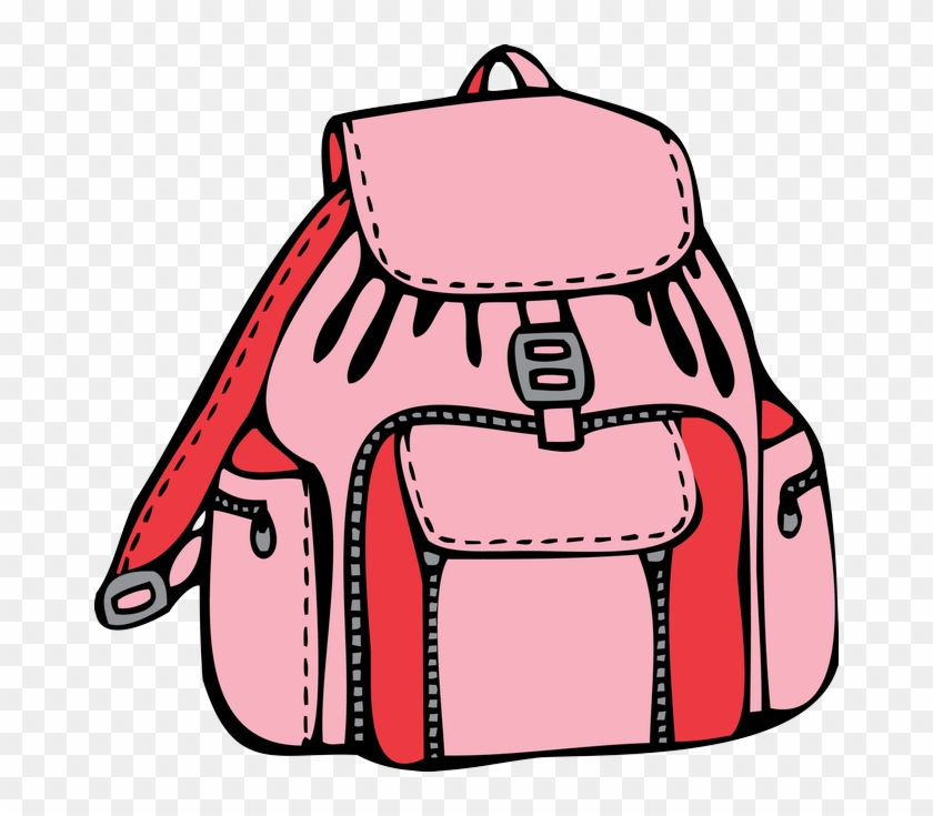 Open Backpack Clipart - Bag Drawing Png #1649308