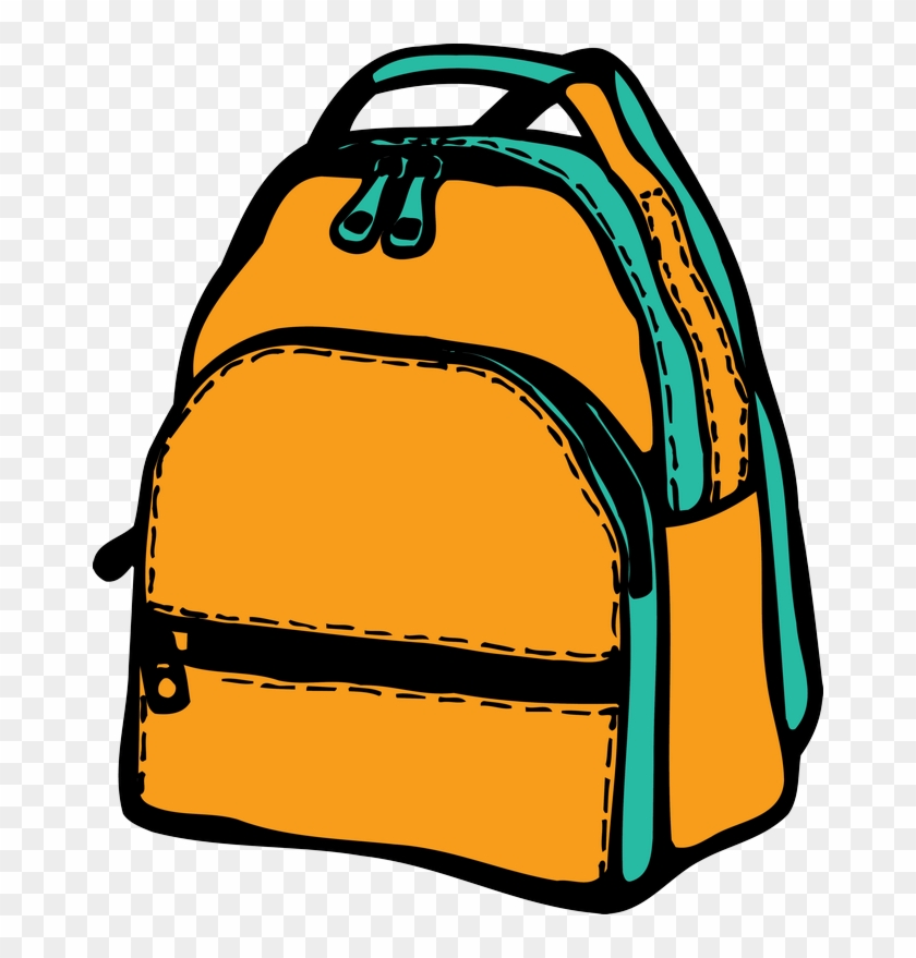 Open Backpack Clipart