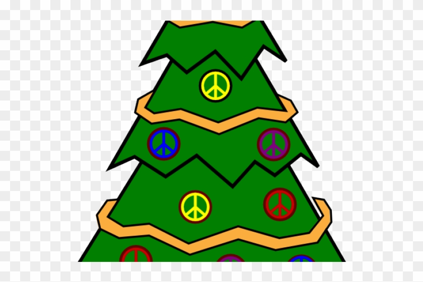 Christmas Tree Clipart Book - Drapeau Peace And Love #1649374