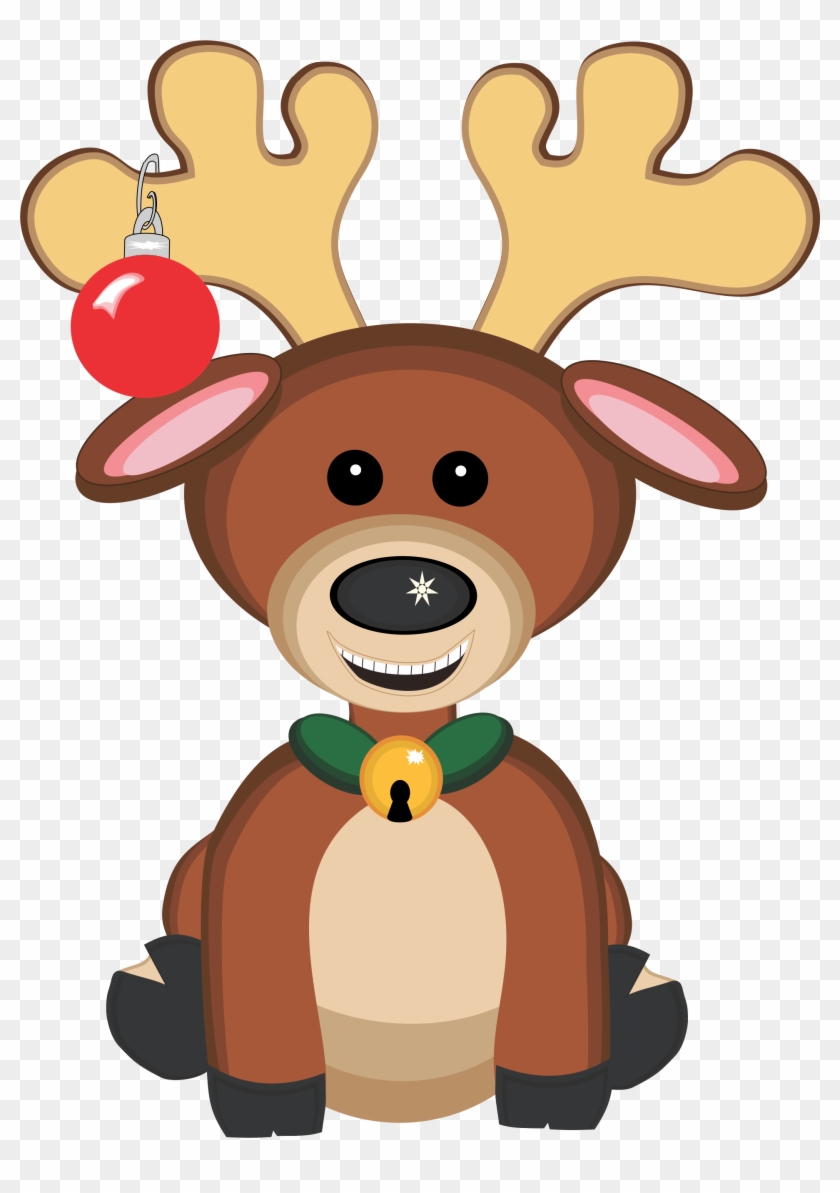 Cute Christmas Reindeer Clip Art - Cartoon #1649490