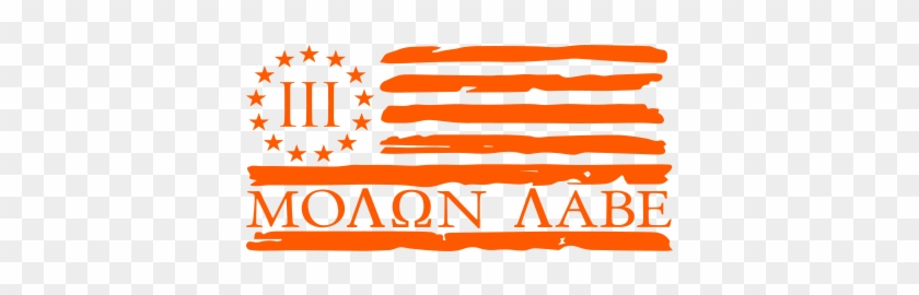 Molon Labe Three Percenter Distressed American Flag - Single Euro Payments Area #1649491