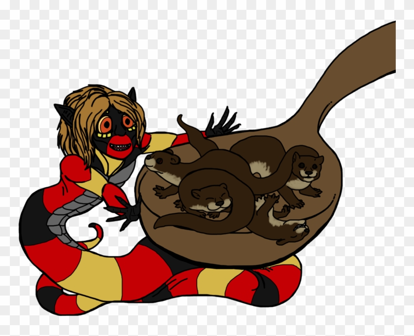 Spoonful Of Otters By Spidermilkshake On Deviantart - Cartoon #1649631