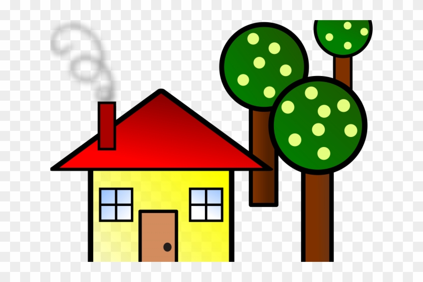 Trees Clipart House - House Shapes Clip Art #1649634