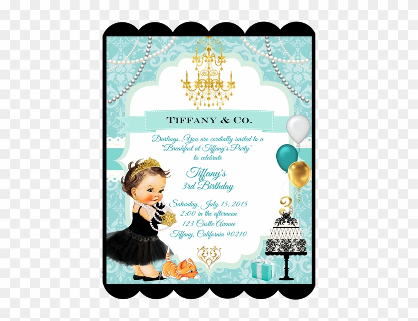Breakfast At Tiffany Girl's Birthday Invitation - Christmas Card #1649725